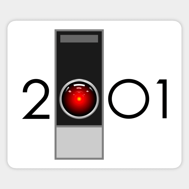 2001 - HAL 9000 Sticker by Blade Runner Thoughts